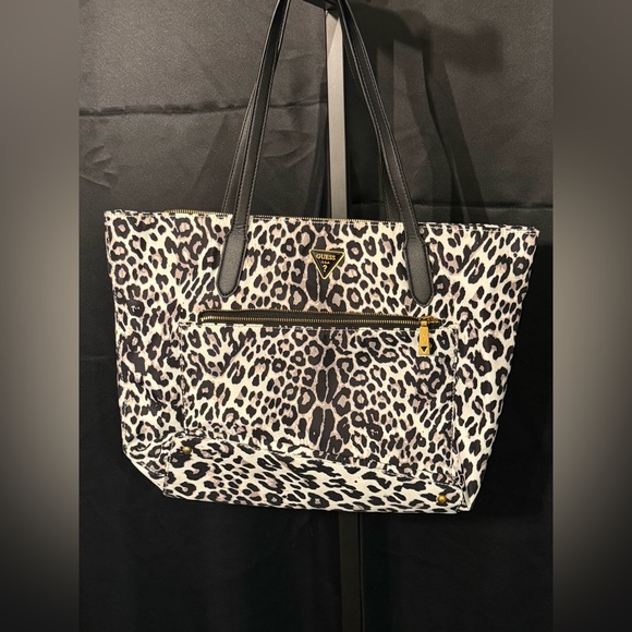 Guess Handbags - Guess U.S.A. Medium Size Leopard Print Tote Bag